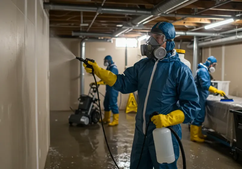 Basement Sanitization and Antimicrobial Treatment process in Grant County, ND