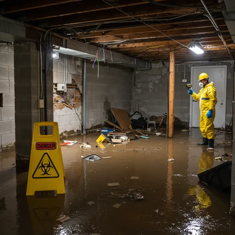 Flooded Basement Electrical Hazard in Grant County, ND Property