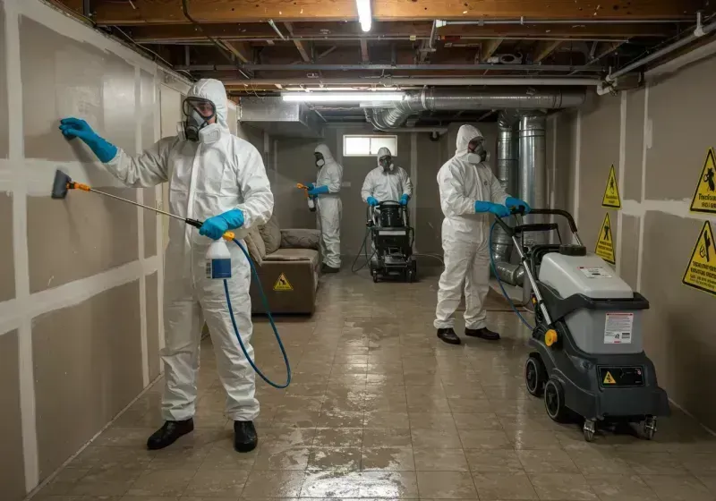 Basement Moisture Removal and Structural Drying process in Grant County, ND